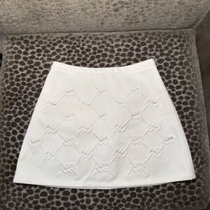Tibi white chain link mini skirt Size 0